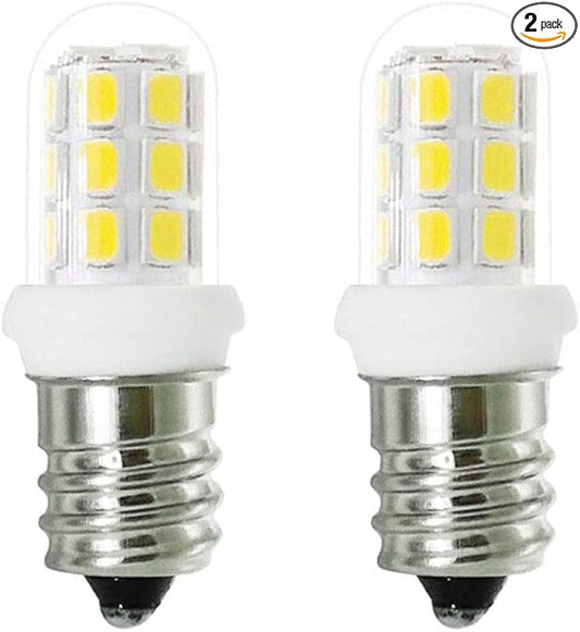 E12 Led Bulbs Replacement for 15W Himalayan Salt Lamps, Night Light Bulbs,C7 Candelabra Led Light Bulb Replacement White 6000K 2-Pack - Bloomnest
