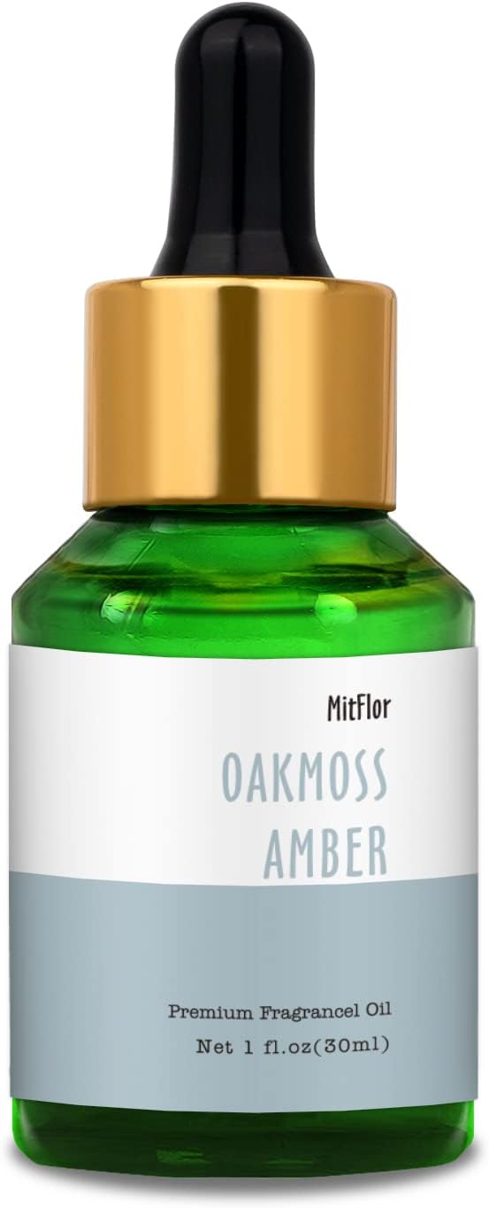 Oakmoss Amber Fragrance Oil, MitFlor Single Scented Oil, Large Size Premium Grade Fragrance Oil for Diffuser, Soap & Candle Making Scent, Aromatherapy Oil, Natural Woody Scent for Home Fragrance, 30ml - Bloomnest