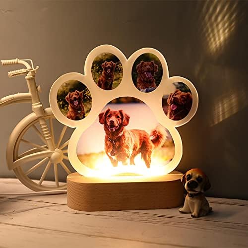 Personalized Dog Paw Photo Lamp - Custom Photo Night Light Acrylic Board Decor for Bedside - Gifts for Christmas & Birthday - Bloomnest