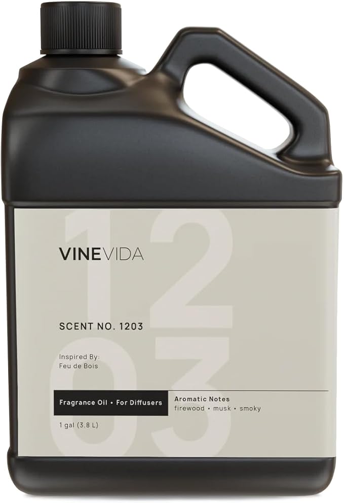 VINEVIDA [128 Fl Oz] Scent NO. 1203 Fragrance Oil for Cold Air Diffusers, Aromatic Notes of Smokey Woody Musk, Essential Oils for Diffuser Oil Refill & Air Freshener Room Spray - Bloomnest
