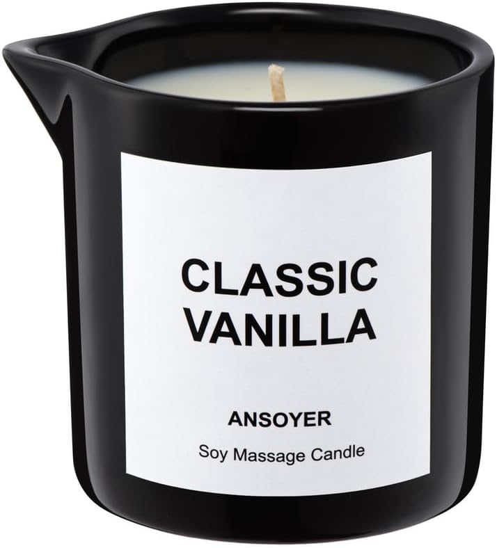 Massage Oil Candle for Men, Ultra Hydrating Body Care with Soybean Oil, Body Oil Candle, 8.1oz, Amazing Gift (Classic Vanilla)