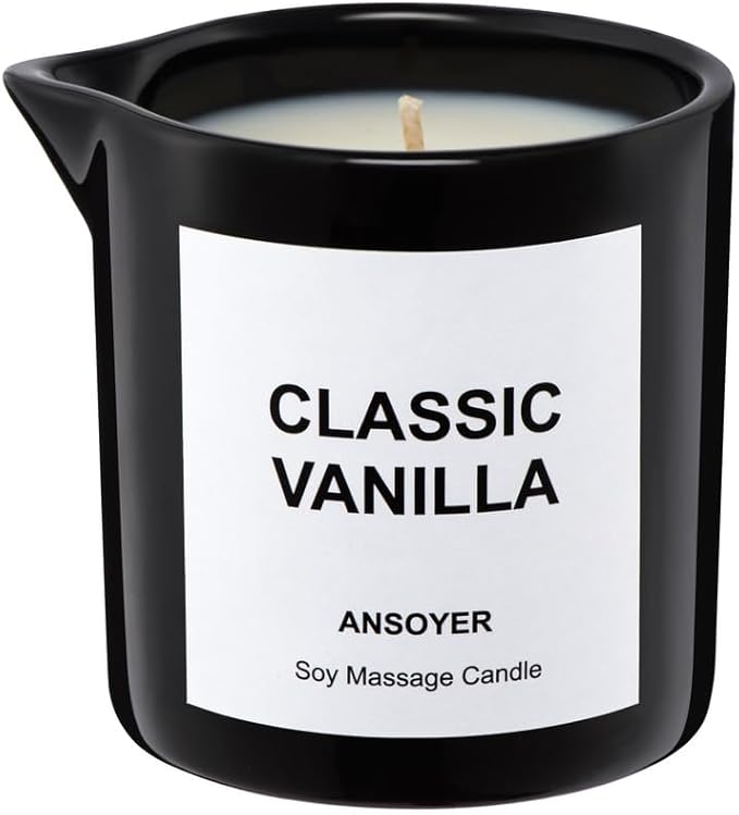 Massage Oil Candle for Men, Ultra Hydrating Body Care with Soybean Oil, Body Oil Candle, 8.1oz, Amazing Gift (Classic Vanilla) - Bloomnest