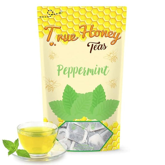 True Honey Peppermint Tea Bags - Honey Crystals Blended in Every Sachet - Healthy Digestion Nutriment - All Natural Organic Herbal Caffeine Free Tea Bag 24 Count… - Bloomnest