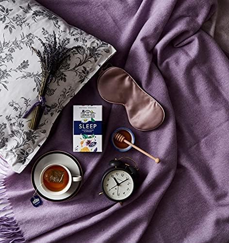 Ahmad Tea Herbal Tea, Camomile, Honey, & Lavender 'Sleep' Natural Benefits Teabags, 20 ct (Pack of 1) - Decaffeinated & Sugar-Free - Bloomnest