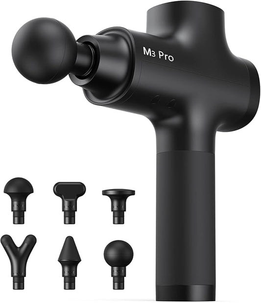opove M3 Pro 2 Massage Gun Deep Tissue Percussion Muscle Massager for Workout, Handheld Percussive Therapy Fascia Gun for Athletes Fast Recovery 4-8 Hours Long Battery Life, Powerful, Quiet, Black - Bloomnest