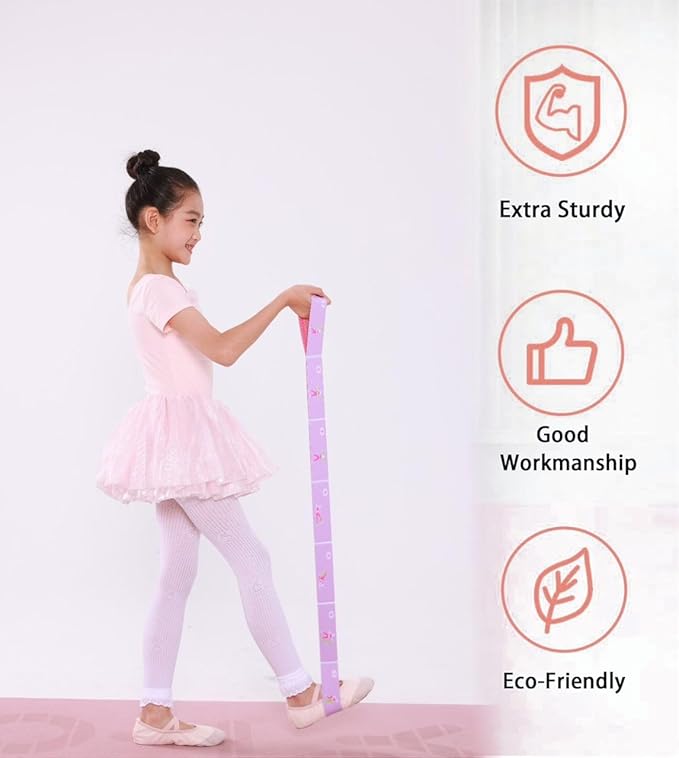 2 PCS Stretch Bands For Kids and Adults – Yoga Straps for Stretching with Multi- Loop – Workout Guide – Video For Exercise, Elastic Stretch Strap Pilates, Yoga, Dance, Gymnastics, Dance, Ballets Bands - Bloomnest