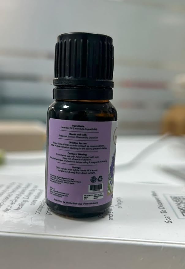 My Ace Lavender Essential Oil 0.33 fl oz – 100% Pure & Natural Lavandula Angustifolia – Undiluted Steam Distilled Oil for Diffuser, Aromatherapy, Skin, Hair & DIY Candle Making MyAce
