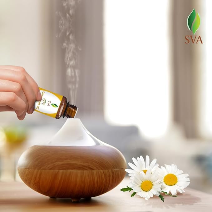 SVA Chamomile Essential Oil – 1/3 Fl Oz – 100% Natural Chamomile Oil - for Diffuser, Hair Care, Face, Skin Care, Aromatherapy, Scalp and Body Massage, Soap and Candle Making - Bloomnest