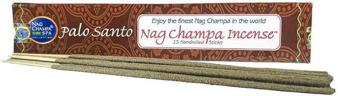 Nag Champa Fragrance Sampler - 12 Boxes (15 Sticks Each) - Includes 2 Boxes Each of Nag Champa Gold, Sandalwood, Frankincense & Myrrh, White Sage, Palo Santo, and Tibetan Amber - 180 Sticks Total NagChampaSpaCollection