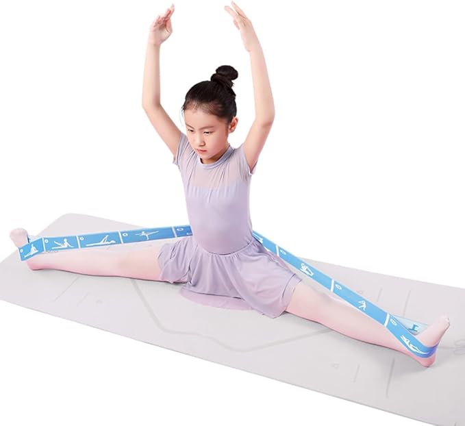 2-Pack Adjustable Kids Dance Stretch Bands - 8-Loop Elastic Bands for Ballet, Latin, Yoga, Gymnastics & Stretching - Flexible, Multi-Section Design for Dance Training & Flexibility - Bloomnest