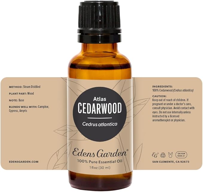 Edens Garden Cedarwood- Atlas Essential Oil- 100% Pure Premium Grade, Undiluted, Natural, Therapeutic, Aromatherapy, The Best for Diffuser, Candle, Laundry, Hair 30 ml (1 fl oz) - Bloomnest