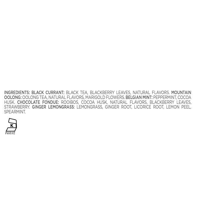 Tea Forte Winter Chalet Premium Presentation Box Gift Set Sampler, 20 Count, 4 of Each Blend Individually Wrapped Handcrafted Pyramid Infuser Bags