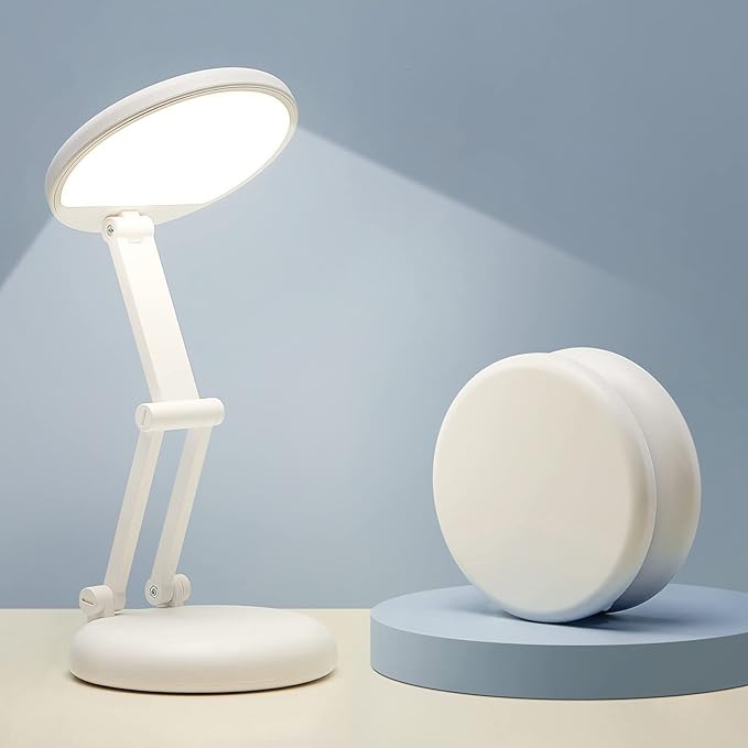 One Fire Cordless Desk Lamp,Dimmable Small Battery Powered Lights,3600mAh Rechargeable Wireless Table Lamp,Mini Lamp&Portable Light for Bed,Book Reading,Home for Small Spaces,Nail Light,Craft,Office - Bloomnest