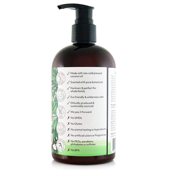 Coco Fiji Face & Body Lotion Infused With Coconut Oil | Lotion for Dry Skin | Moisturizer Face Cream & Massage Lotion for Women & Men | Cucumber Melon 12 oz, Pack of 1 - Bloomnest