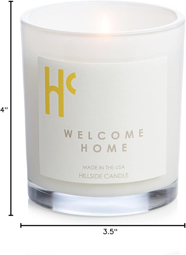 Welcome Home Single Wick Soy Candles, Luxury Scented Candles for Home - Up to 60 Hour Burn Time, Cruelty-Free Soy Wax Blend - Lemon Fragrance, Notes of Cinnamon & Clove (9 oz) - Bloomnest