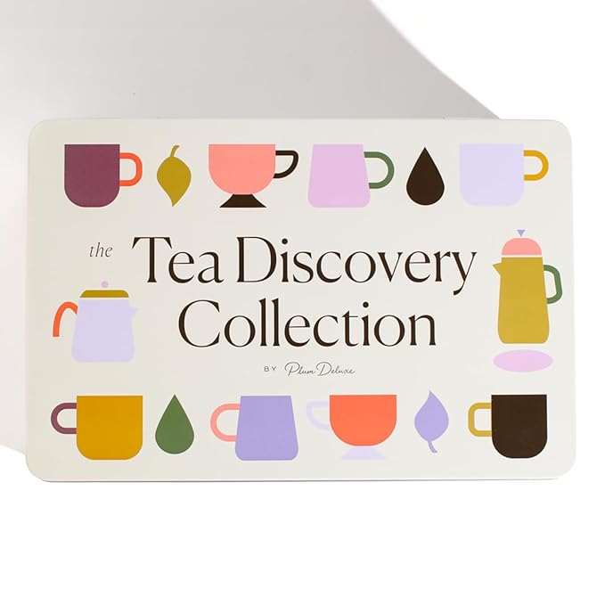 Tea Discovery Collection Assorted Tea Gift Set - 5 Hand-Crafted Loose Leaf Teas, Presentation Gift Box with Loose Leaf Steeper Included - Mixed Caffeine - 5 Unique and Flavorful Teas - 75 Cups - Bloomnest