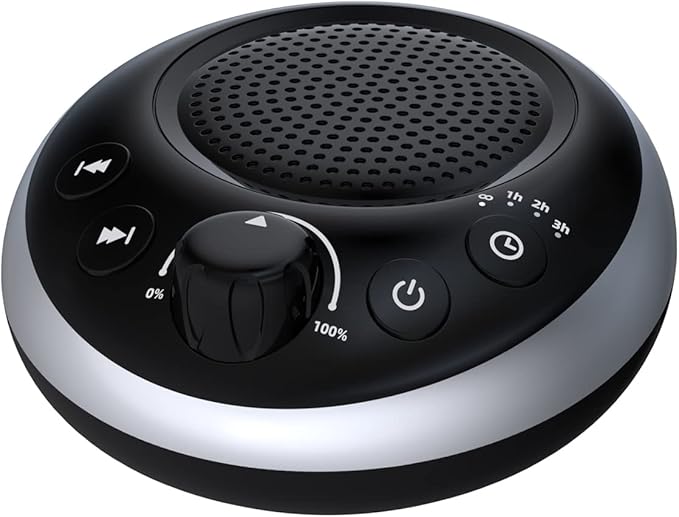 Rechargeable Portable Brown Noise Machine 2000mAH Large Battery Sound White Noise Machine 30 Soothing Sounds for Baby Kids Adults Sleep Machine Auto-Off Timer for Travel Camping and Home - Bloomnest