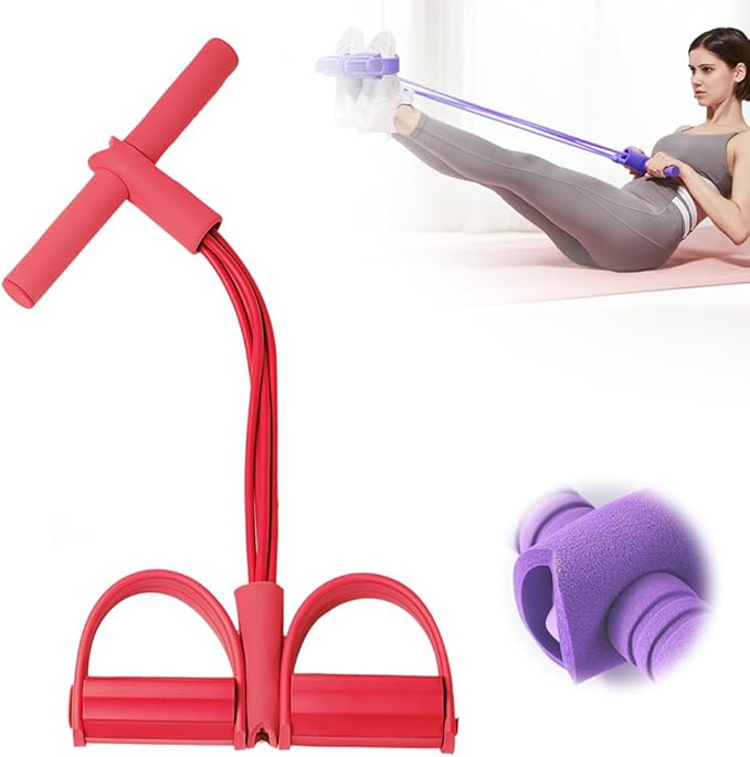 2026 New 21 Fitness Resistance Bands-4 Tube Pedal Ankle Puller, Stretching Bands for Arm and Leg Workouts, Stretching Workout Fitness Bands for Arm Weights Exercise Equipment - Bloomnest