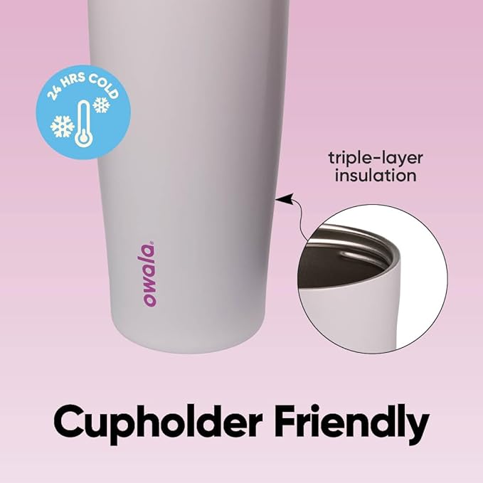 Owala FreeSip Sway Insulated Stainless Steel Water Bottle with Two-Way Spout, Built-In Straw and Bucket Handle, Made for Travel, School, and Sports, 40oz, BPA Free, Leak Proof, Dreamy Field Owala
