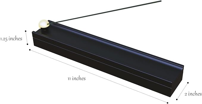 Black Wooden Incense Stick Holder with Storage Box - Bloomnest