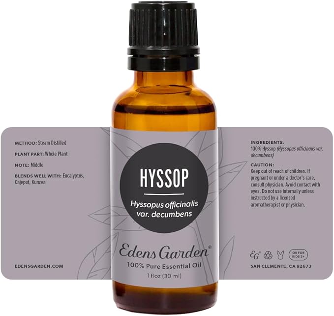 Edens Garden Hyssop Essential Oil- 100% Pure Premium Grade, Undiluted, Natural, Therapeutic, Aromatherapy, The Best for Diffuser, Candle, Laundry, Humidifiers 30 ml (1 fl oz) - Bloomnest
