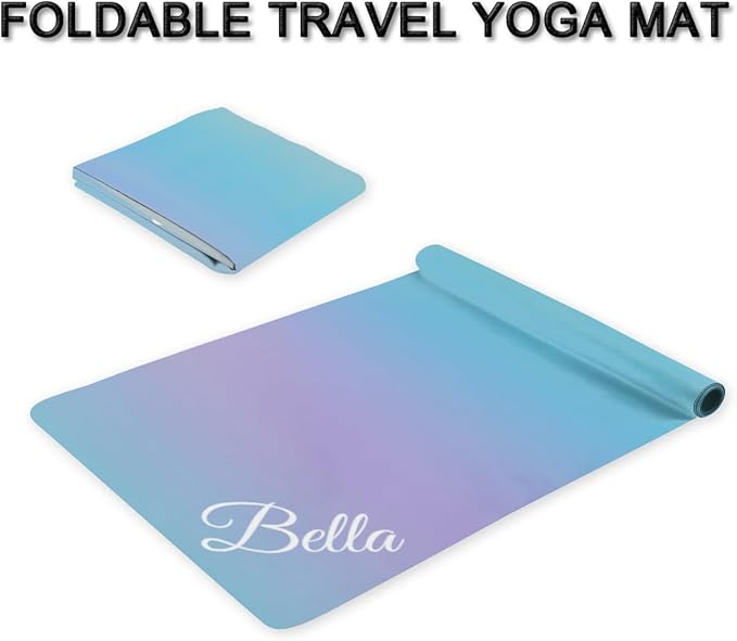 Custom Name Yoga Mat,Personalized Travel Yoga Exercise Mat,Non Slip,Perfect for Kids & Adults,Gradient Color E Series - Bloomnest