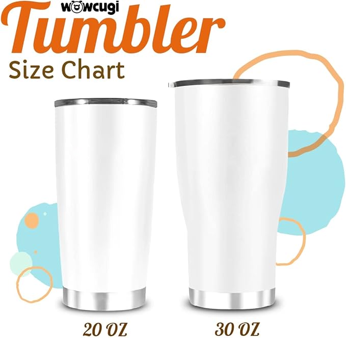 wowcugi Personalized Tumbler With Picture Stainless Steel 20oz 30oz Travel Cup Custom Photo Tumbler Gifts for Dog Cat Pet Lovers Mom Dad Grandpa Grandma Birthday Christmas Mother's Day Father's Day - Bloomnest