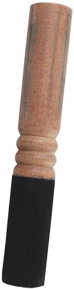 Leather-Wrapped Singing Bowl Striker, 7 x 1 Inches, Singing Bowl Mallet, Gong Mallet (Black) - Bloomnest