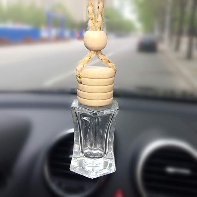 Car Aromatherapy Essential Oil Diffuser Bottle,10 Pack Car Air Freshener Bottle Empty Hanging Perfume Bottle Fragrance Decor Accessories Auto Window Ornament (hexagon) - Bloomnest