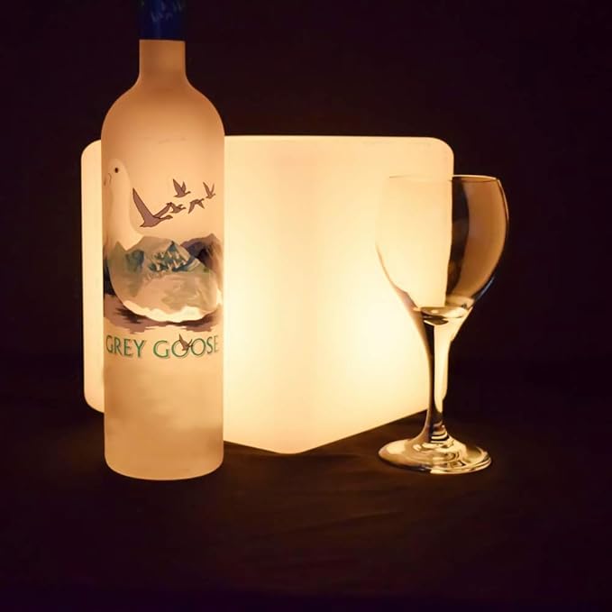 Mr.Go Rechargeable LED Color-Changing Light Cube 8", Dimmable Soothing Mood Lamp with Remote, 16 RGB Colors 4 Modes, Waterproof Cube Lights for Home Patio Party Accent Ambient Decorative Lighting - Bloomnest