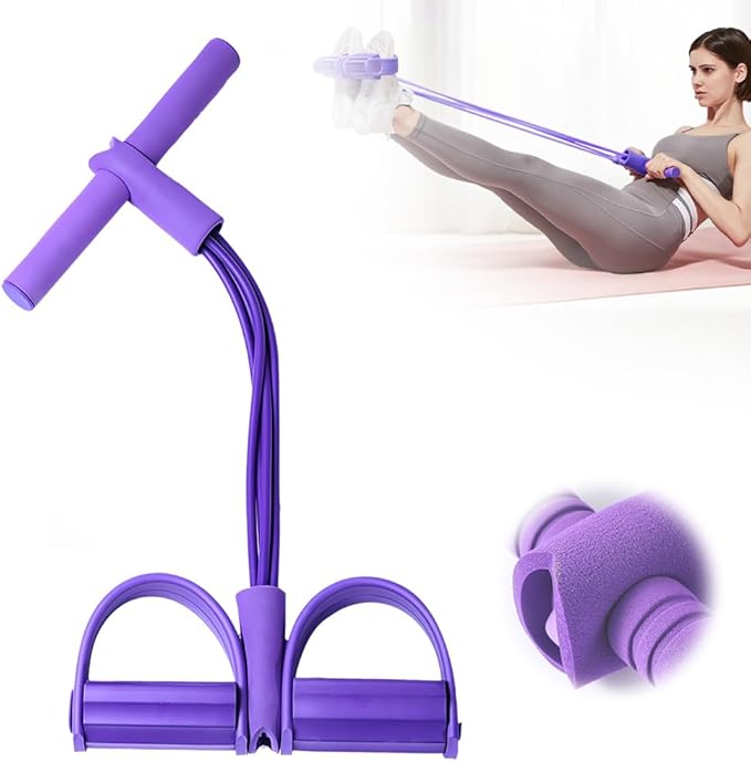 2026 New 21 Fitness Resistance Bands-4 Tube Pedal Ankle Puller, Stretching Bands for Arm and Leg Workouts, Stretching Workout Fitness Bands for Arm Weights Exercise Equipment - Bloomnest