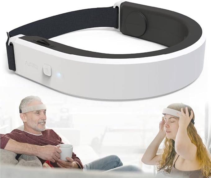 Insomnia Relief Device, Brain Care Headset, 40Hz Gamma Wave Stimulation of Near-Infrared & Bone Conduction, Improve Sleep, Enhance Concentration, Mental Relief and Relieve Stress - Bloomnest