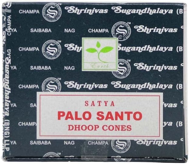 Satya Nag Champa Incense Cones for Meditation and Yoga, 48 Pieces, 4 Packs (Incense Dhoop Cones, Palo Santo)
