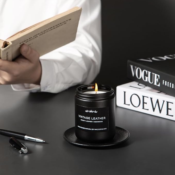 Scented Candles for Men, 6-Pack Candles for Home Scented, 42oz, 300 Hours Burning Time Long-Lasting Aroma — The Masculine Men Candle, Perfect for Boyfriend, Him, Father Aromatherapy Gift - Bloomnest
