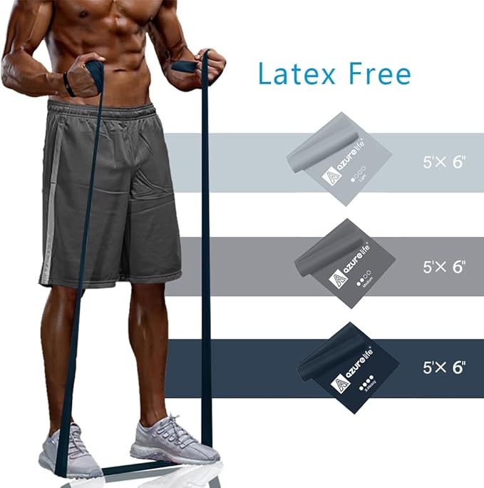 Resistance Bands,Professional Long Non-Latex Elastic Stretch Bands,Exercise Bands for Physical Therapy, Yoga, Pilates, Rehab, at-Home or The Gym Workouts, Strength Training - Bloomnest
