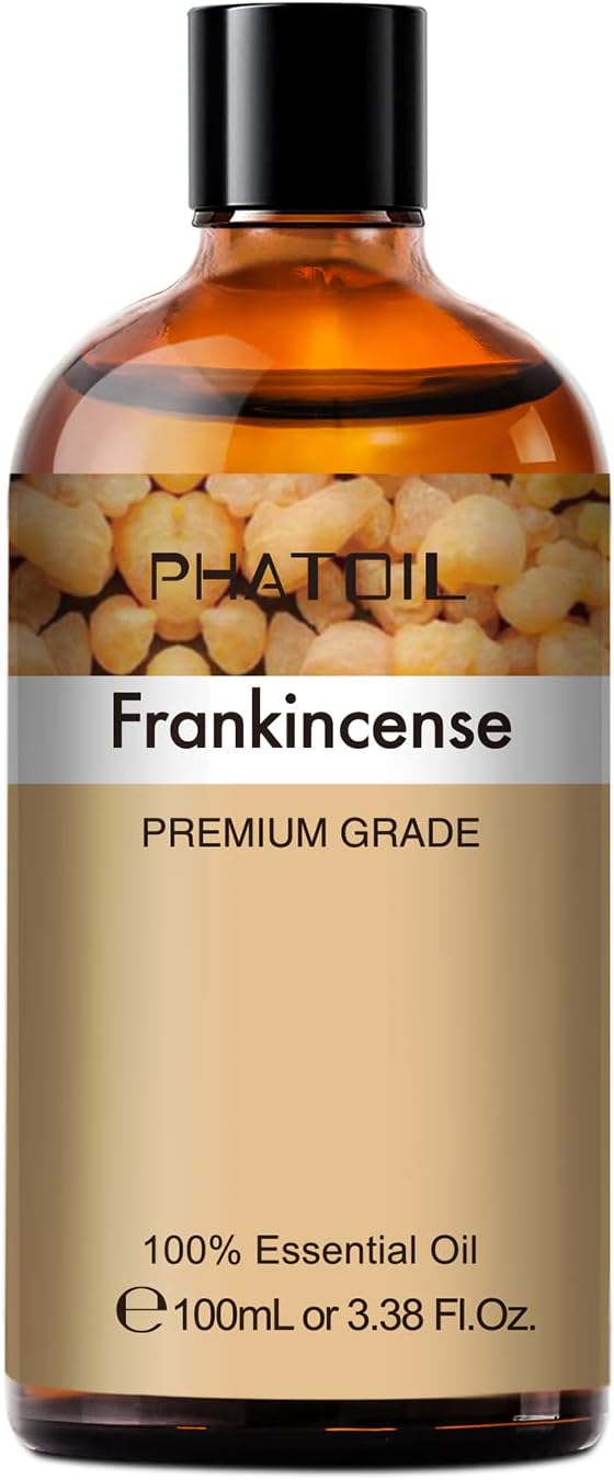 PHATOIL Frankincense Essential Oil 100ML, Essential Oils for Diffuser, Humidifier, Aromatherapy, Perfect for DIY Soap, Candle, Bath Bombs Making PHATOIL