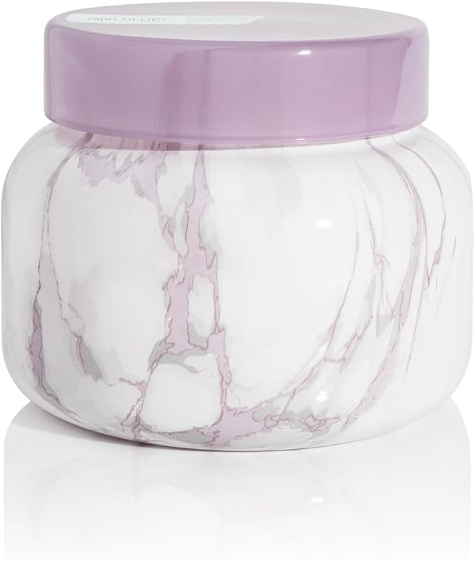 Capri Blue Modern Marble Jar Candles - Luxury Candles for Home Scented - Long Lasting Soy Wax Blend - (Aloha Orchid, 19 oz) - Bloomnest