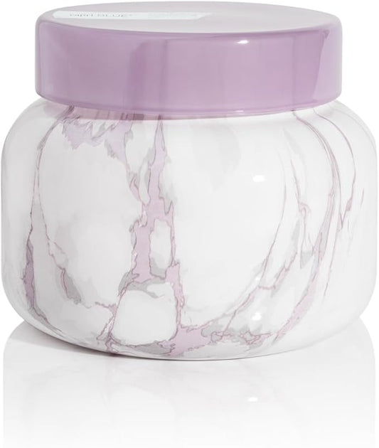 Capri Blue Modern Marble Jar Candles - Luxury Candles for Home Scented - Long Lasting Soy Wax Blend - (Aloha Orchid, 19 oz) - Bloomnest