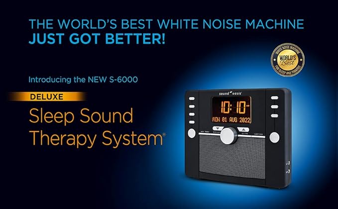Sound Oasis Deluxe Bluetooth Sleep Tinnitus Sound Machine, World’s Best White Noise Machine for Better Sleep, Tinnitus Management, Clock Radio 288 Sounds - Bloomnest