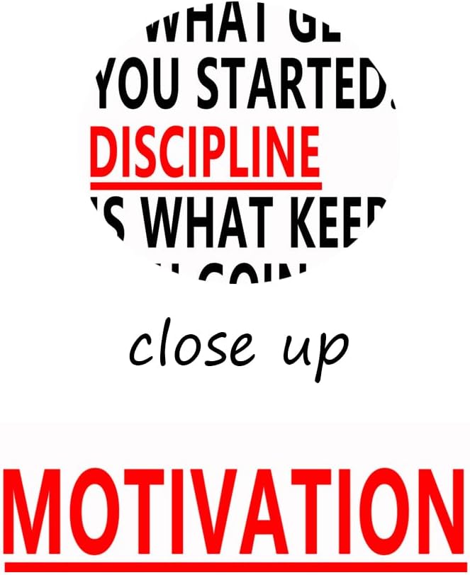 Discipline Motivation Poster Motivational Canvas Wall Art Office Wall Decor Poster Framed Painting Inspirational Picture Print Artwork Modern Home Bedroom Living Room School Decor[12''W x 18''H] - Bloomnest