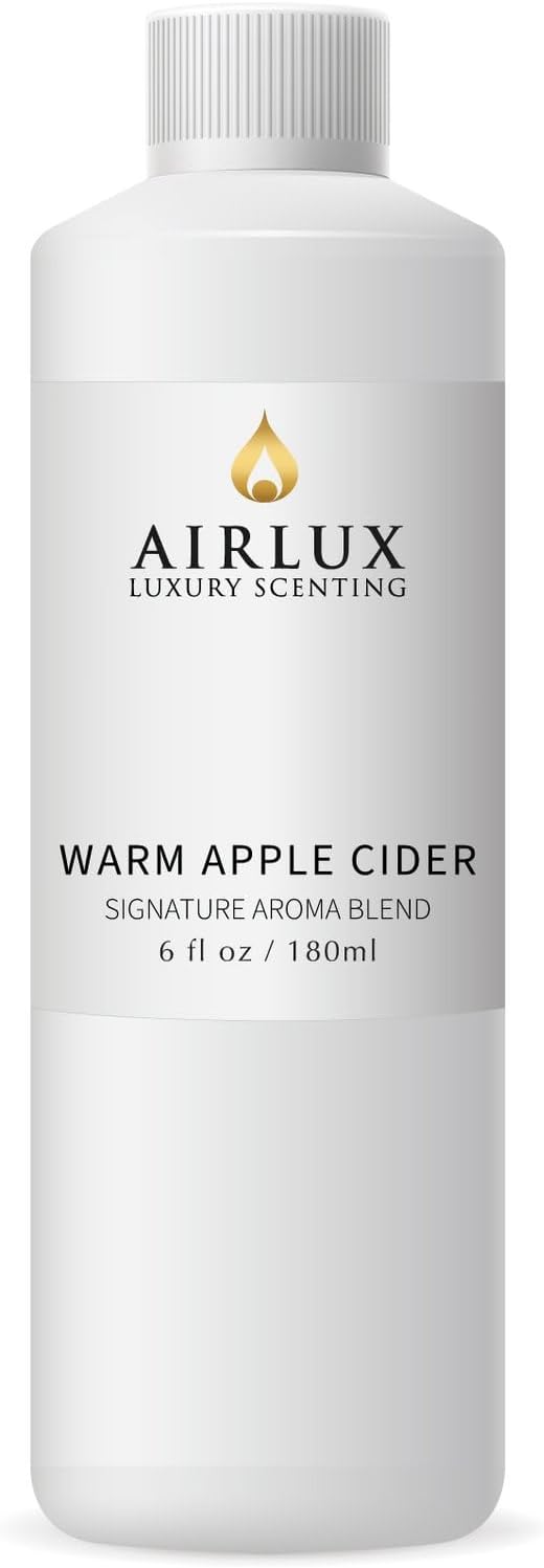 Signature Aroma Oil No. 16 Warm Apple Cider – Aroma Oil for Cold Air & Waterless Diffusers and DIY Crafts – 6.1 fl oz Eco Refill Bottle Airlux