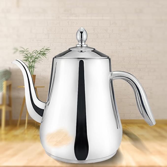 SANQIAHOME Stainless Steel Teapot with Infuser Silver 58Oz - Bloomnest