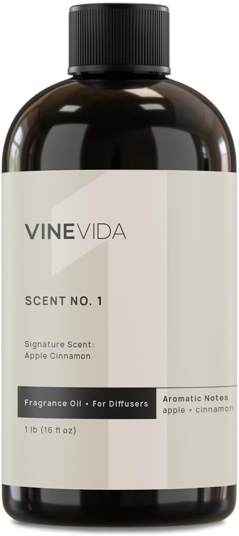 VINEVIDA [16 Fl Oz] Apple Cinnamon Fragrance Oil for Cold Air Diffusers, Essential Oils for Diffuser Oil Refill & Air Freshener Room Spray - Bloomnest