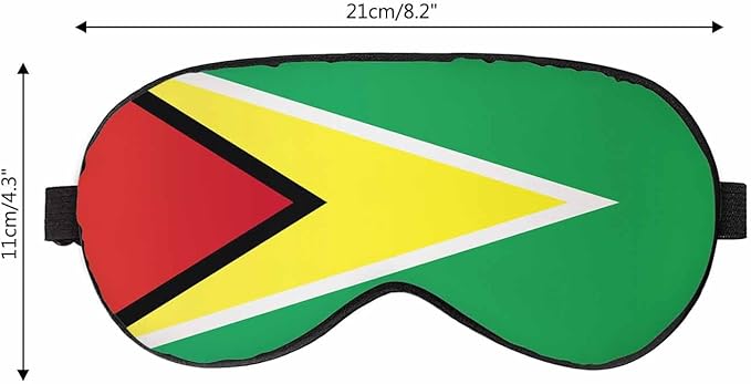 Guyana Flag Sleep Eye Mask Guyana State National Symbol Men Women Sleep Mask with Adjustable Strap Eye Cover Eye Shade for Travel, Nap,Meditation - Bloomnest