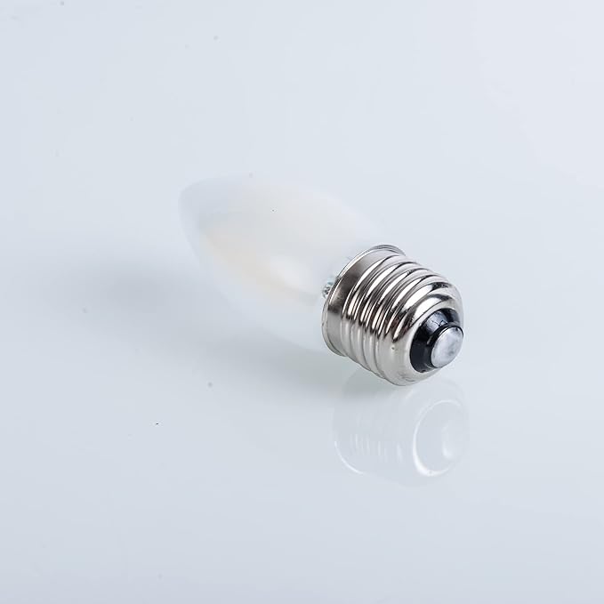 Frosted LED Candelabra Light Bulbs E26 Medium Base 2W Dimmable Soft White 3000K 25W Equivalent, LED Decorative Candle Light Bulbs for Chandelier and Ceiling Fan, 8 Pack - Bloomnest