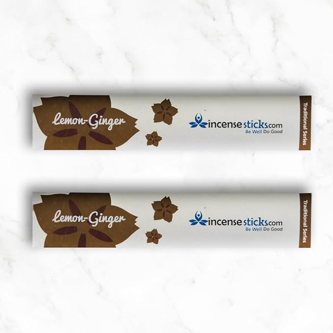 Lemon Ginger Incense 8" 10 Sticks - Bloomnest