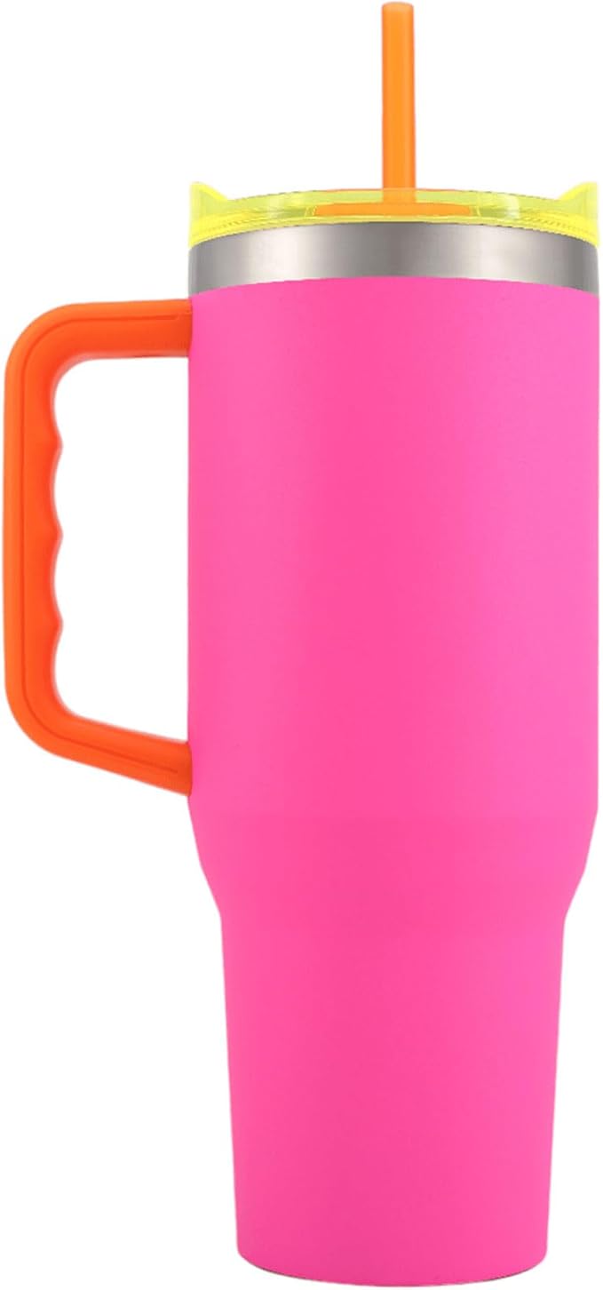 Yukon Outfitters Fit Forty 40oz Double Wall Vacuum Insulated Stainless Steel Tumbler with Reusable Straw & Ergonomic Handle | For Hot or Cold Beverage, Crystal Beach - Bloomnest