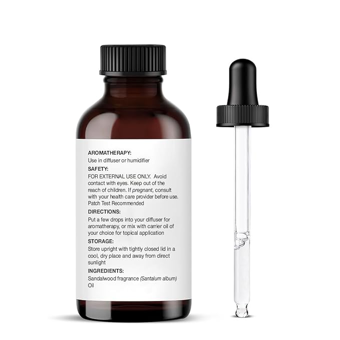 Majestic Pure Sandalwood Essential Oil with Glass Dropper - 1 Fl Oz - 100% Pure and Natural Sandalwood Oil - Premium Grade Essential Oils for Diffuser, Aromatherapy, Soap and Candle Making - Bloomnest