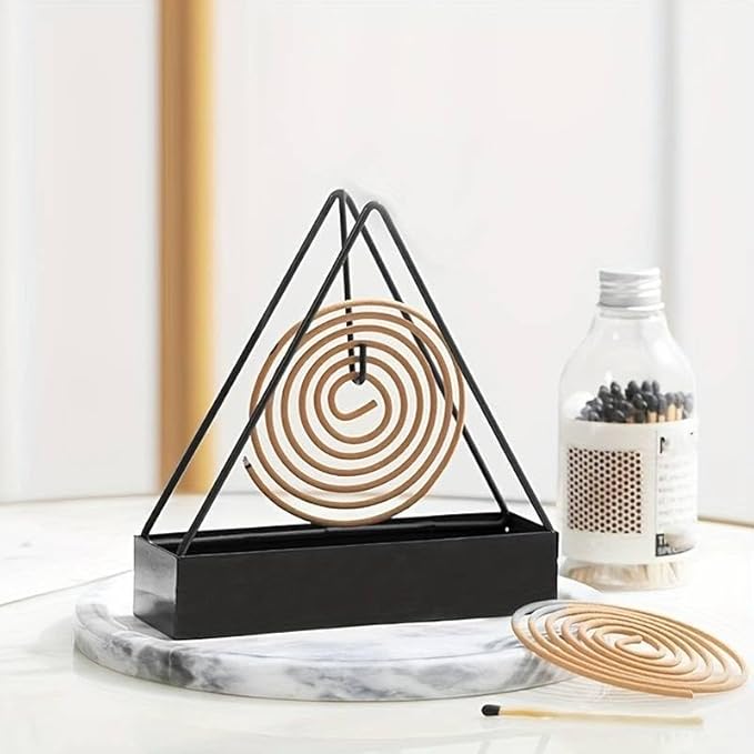 Designer Portable Iron Mosquito Coil Holder 2 pcs Sets with Handle - Fireproof Material Incense Holder - Bloomnest