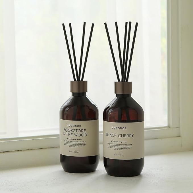 COCODOR Premium Reed Diffuser/Cedar Wood /16.9oz /1 Pack/Large Capacity Fragrance Scent Oil Stick Diffuser Set for Bedroom Bathroom Home Décor - Bloomnest